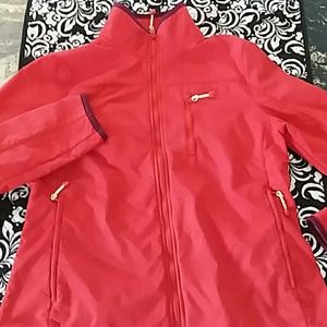 Old Navy. red active fleece jacket.